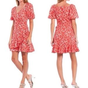 NWT Sachin & Babi Catherine Puff Sleeve Red Dress size 8